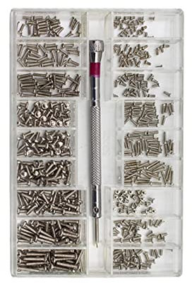 Lot de micro vis de rechange pour montre et lunettes Style A 18 tailles