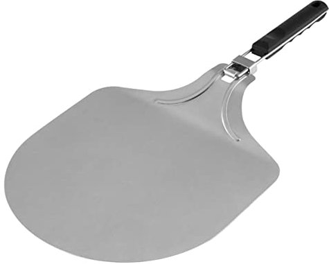 Klappbare Pizzaschaufel aus Edelstahl, 12 Zoll, Silber