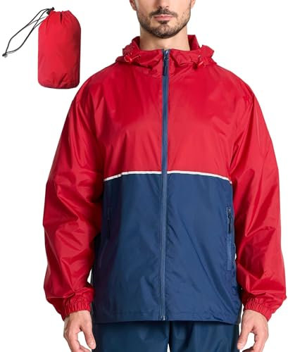 SwissWell Regenjacke Herren Wasserdicht Ultraleichte Fahrrad Regenmantel Atmungsaktivc Faltbar mit Kapuze