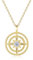 GAVU Damen Kompass Kette Gold mit Zirkonia Anhänger und 925 Sterling Silberkette Vintage Halskette für Frauen