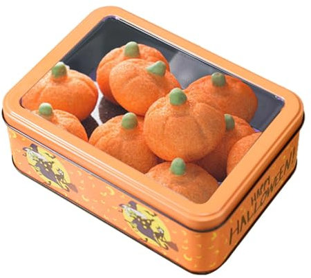 Caja de dulces de Halloween, pequeña caja de lata de Halloween | Caja de latas de metal vacía - Caja vacía de latas de galletas, caja de lata rectangular de metal, caja festiva de latas de metal vacía