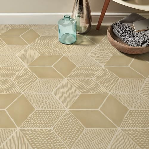 Fliesenaufkleber Beige Würfel Pvc Klebefliesen Küche,Wasserfest Fliesenaufkleber Bad,Diy Selbstklebende Fliesen Für Bad & Küche,Fliesensticker Für Küchenrückwand 9 Stück(25x30cm)