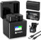 Anegine LP-E6P Akku 2750mAh und LCD Dual Ladegerät mit Schlüsselband für Canon EOS R5, EOS R5 II, EOS R5 Mark II, EOS R6, EOS R6 II, EOS R7 Kamera (2er-Pack)