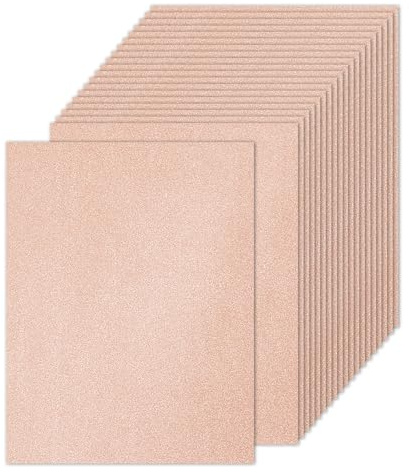 PATIKIL 20 Blatt Roségold Glitzer Karton 8,5 x 11 Zoll, Glitzer Kartonpapier Rechteck Premium Funkelndes Papier Bastelkarton 250gsm für Scrapbook Karte DIY Kunst Hochzeit Party | Glitzer Kartonpapier Rechteck Premium Funkelndes Papier Bastelkarton, Für Scrapbook Karte DIY Kunst Hochzeit Party
