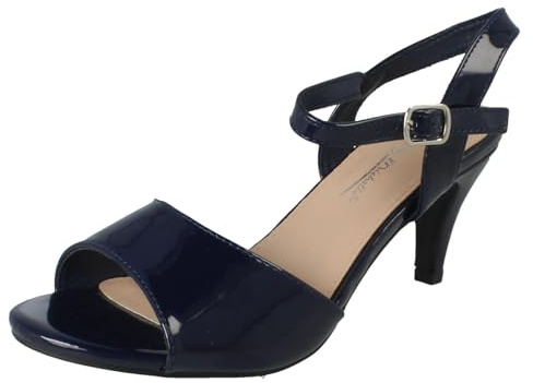 Ladies Anne Michelle Buckle Fastening Wide Fit Formal Sandals F12114