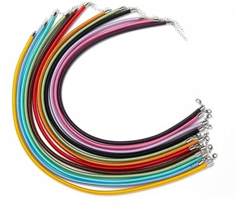 Lot de 5 Cordons de Collier en Soie épaisse, Fournitures de Fabrication de Bijoux Assorties, 18 Pouces, réglables par défaut