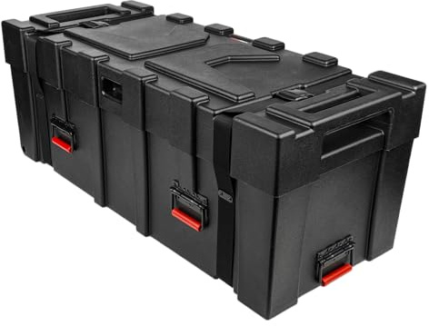 Gator Cases Grooves Series Drum Hardware Case – Roto-Molded 42 x 16 Transportkoffer mit Rollen & Teleskopgriff – Wetterfest & stapelbar (GPC4216DHW), Schwarz