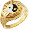 Veemoon Tai Chi Ringe Bagua-schmuck Schmuck Statement- Chinesischer Kleiner Chinesischer Für Chinesischer Schmuck Modering Stahl Golden