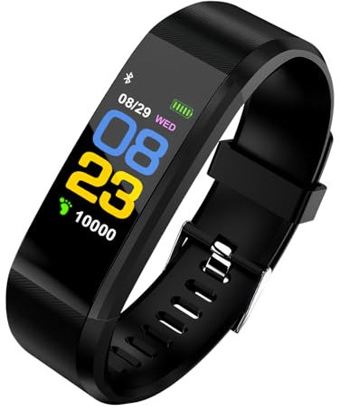 Fitness Activity Tracker,Smart Watch Trackers with Heart Rate Blood Pressure Oxygen LED Touch Screen with Sleep Monitor Step Calories Counter Sedentary Reminder Smartwatch Compatible for IOS Android