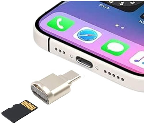 Micro SD Card Reader Adapter USB C 3.0 for Sam-sung, Usb C to SD Card Reader, Type C USB-C to Micro SD TF Card Readers Adapter, Usb OTG Card Readers for Laptops, i-phone & More (Golden)