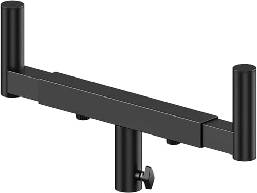 notiela Heavy Duty Dual Fork Bracket Speaker Mount Bar Mounting Adjustable Width 13.78- 20.47 | Fork Speaker Pole Mount Bar Adapter for PA/DJ Speakers with 35mm Pole Hole, Single