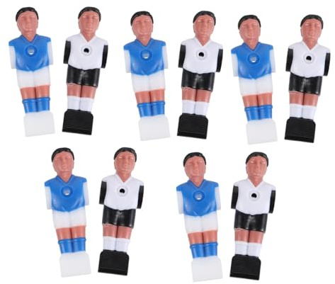 Figuras de Futbolín de Mesa, 10 Piezas de Resina para Varillas | Color Clásico, Impresión Nítida y Superficie Lisa, para Sala de Juegos y Recreo Escolar