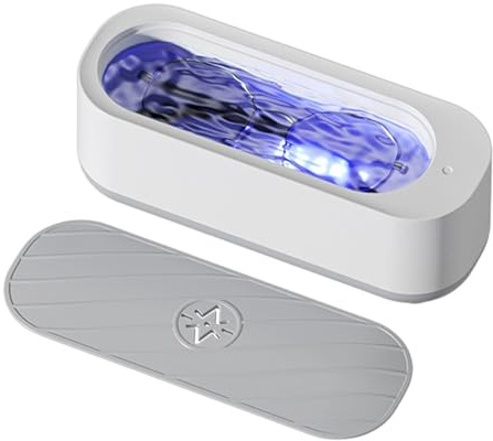 Ultraschallreiniger Mit 250ml Tank 45 KHz Ultraschallbad 19x7x7cm Brillenreinigungsgerät Ringreiniger Ultrasonic Cleaner Für Schmuck Zahnersatz Uhren Ohrringe Ringe Halsketten Münzen Rasierköpfe