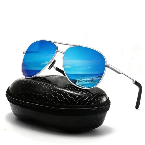 DXRPO solglasögon män polariserade | unisex polariserade utomhus vintage metallram flygglasögon UV400