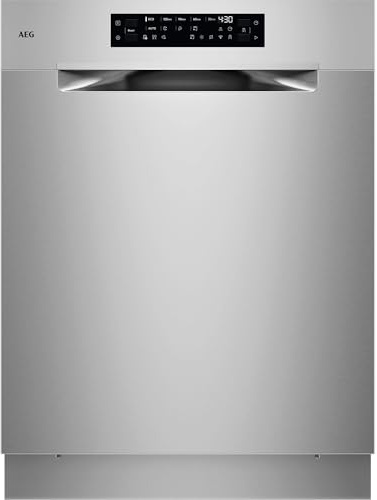 AEG 7000 WiFi Geschirrspüler Unterbau 60 cm, Flex Körbe, GU7200B1SO | Nur 8,4 L Wasserverbrauch, effiziente Reinigung, smarte Spülmaschine mit App-Steuerung, 42 dB mit ExtraSilent, Glasschutz