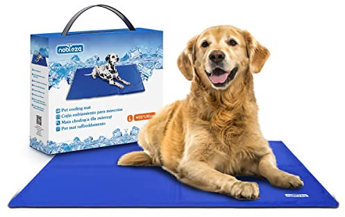Nobleza - Kühlmatte Hunde Selbstkühlend Ungiftige Gelauflagen Welpe Katzenbett Kühlmatratze im Sommer, 90 * 50cm, Blau