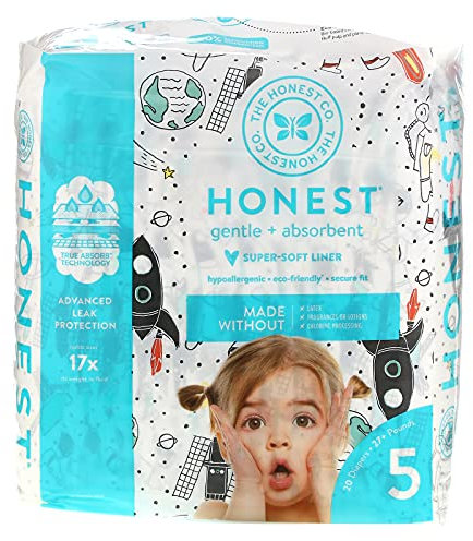 The Honest Company, Honest Windeln, Größe 5, 27+ Pfund, Weltraumreise, 20 Windeln