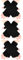 3 Pairs Half Finger Gloves Winter Fingerless Gloves for Men Women, Black, M
