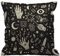 HGOD DESIGNS Magische Hexerei Kissenbezug, Handaugen, Mond, Totenkopf, Katze, Fledermaus, Schlange, Dolch, Pilz, Schlüssel, Wurfkissen, Heimdekoration, für Wohnzimmer, Schlafzimmer, Stuhl, 45 x 45 cm