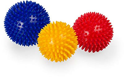 Massageball Igelball gegen Verspannungen | 3er Set Groß (8 cm, 9 cm, 10 cm)