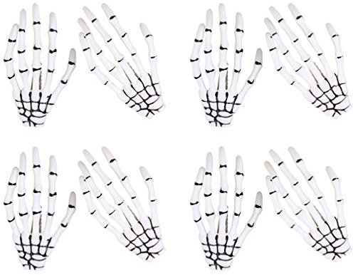 minkissy 8 Stück Halloween Skelett Hände Knochen Haarspangen Punk Horror Schädel Knochen Knochen Haarspangen Gothic Halloween Ghost Haarnadeln Kostüm Kopfbedeckung für