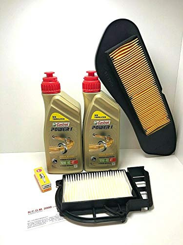KIT TAGLIANDO XMAX X-MAX XCITY X-CITY 250 2007 2008 2009 2010 FILTRI CANDELA OLIO CASTROL