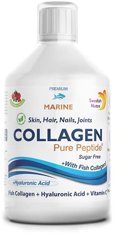 Swedish Nutra Flüssiges Marine-Collagen – Packung mit 500 ml, 20 Tage Vorrat
