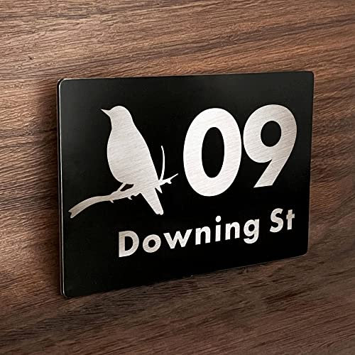 House Sign Plaque Laser Engraved Door Number Personalised Door Sign Address Numbers Plaques Door Name House Number Plaques Signs Plaques Gate Sign House Number Plaques Bird
