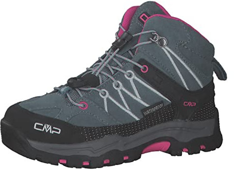 CMP Kids Rigel Mid Trekking Shoes Wp, Zapatos de trekking Unisex niños, Verde mineral Morado flúor, 29 EU