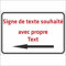 INDIGOS UG - Panneau avec flèche - TEXTE SOUHAITÉ - blanc - Alu-Dibond 8 tailles - personnalisé avec texte - écriture - pour garage, hôtel, parking, école, carport, entreprise - individuellement