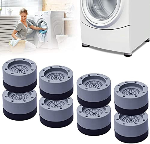 SAMSYOKI 8 Stück Waschmaschine Fußpolster,Universal Schwingungsdämpfer Anti Vibration Waschmaschine Füße Pad Gummi Antivibrationsmatte für Waschmaschine/Trockner/Möbel