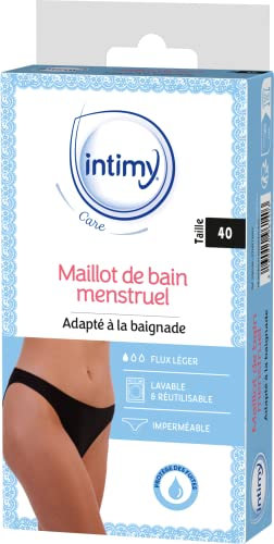 INTIMY CARE - Bas De Maillot De Bain Menstruel - Taille 40 - Adapté À La Baignade, Protection Contre Les Fuites, Imperméable, Lavable Et Réutilisable