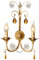 Casa Padrino Luxus Barock Kristall Doppel Wandleuchte Antik Gold/Mehrfarbig 30 x 13 x H. 45 cm - Elegante Metall Wandlampe mit edlem Swarovski Kristallglas - Barock Leuchten - Made in Italy