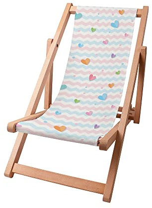 DreamRoots Kinder Liegestuhl Outdoor, Klappbarer Gartenstuhl für Draußen, Faltbarer Campingstuhl mit Waschbarem Bezug aus 100% Polyester bis zu 130 kg