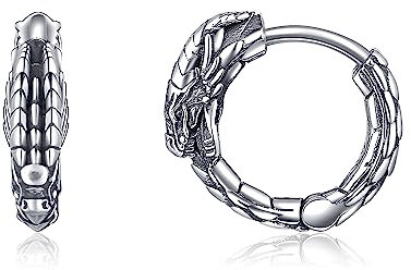 VENACOLY Punk Dragon Creolen für Männer Frauen Sterling Silber Modeschmuck kleine Ohrringe Geschenke…