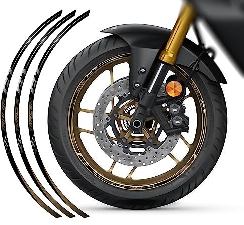 Aufkleber-Set für 2 Felgen, kompatibel mit YAMAHA Tracer 9 GT 2023 FM-CI-006 (Midnight Black)