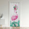Loussiesd Flamingo Türvorhang 86x203cm für Tür Privatsphäre Tropical Flamingo Schrank Vorhang für Innentür Raumteiler Tier Raum Verdunkelung Isolierter Wärmevorhang