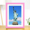 XQSSB Bilderrahmen für Foto Oder Bilder Massivholz Hängende Wand Pink Kann 20,8 × 29,5 cm Setzen