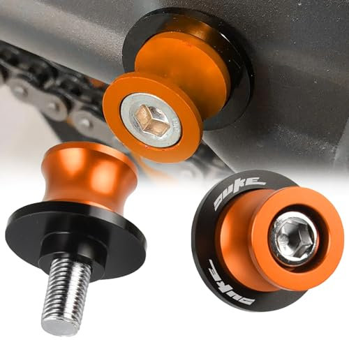 YIEBA Nottolini Forcellone Appoggi per 2pcs M10*1.25+1.5 Moto Supporti per forcellone Posteriore delle Accessori Per Duke 125 200 390 690 790 890 R 900 Duke 1290 Superduke R-arancione