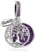 ZakiaHo Purple Family Tree of Life Charms for Pandora Bracelets Christmas Birthday Jewellery Gifts Compatible with Pandora Bracelets Necklaces for Women