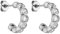 PURELEI® Spotlight Ohrringe (Silber) – Damenohrringe aus langlebigem Edelstahl – Wasserfeste Ohrringe Damen – 1,4 cm Durchmesser – Modeschmuck für deinen individuellen Look