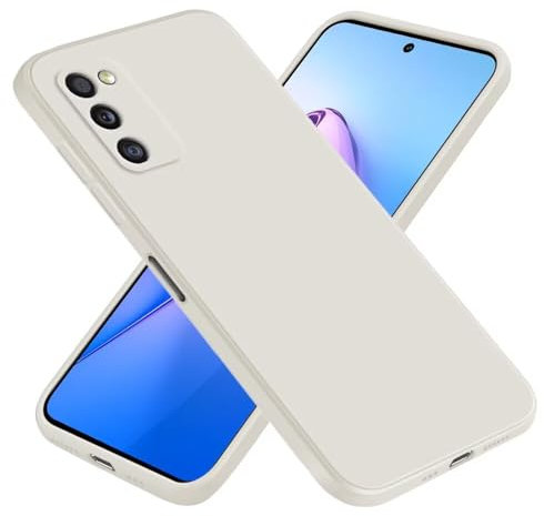 EASSGU Hülle für Samsung Galaxy A41 (6.1 Inches), Weiche TPU Silikon Hülle - Altweiß