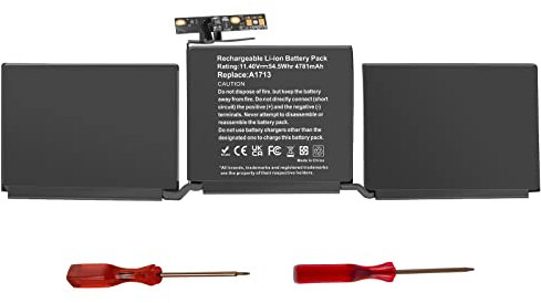 A1713 A1708 Laptop Battery for MacBook Pro 13-inch model A1708 (Late 2016, Mid 2017 year) version MLL42 MLL42LL/A MPXQ2 MPXQ2LL/A MLUQ2 MLUQ2LL/A MPXR2 MPXR2LL/A MPXU2 MPXU2LL/A MPXT2 MPXT2LL/A