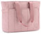 VASCHY Cabas Femme, Léger Sac à Main Matelassé Femmes 15,6 Pouces Sacoche Ordinateur Grande Capacité Sac de Cours avec Fermeture Éclair pour Travail/École/Voyage/Achats Rose