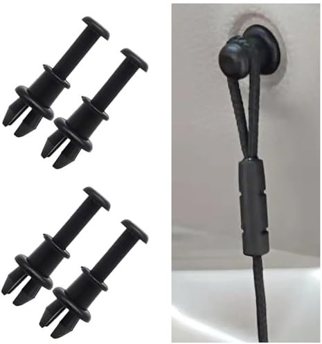 Jushion 4 Stück Auto Hutablage Clips, Hutablage String Clip Hakenhalter, Hutablage Haltegurt Clip, Hutablage Seiten Clips, Auto Hutablage Haken Halterung, Halteband Hutablage