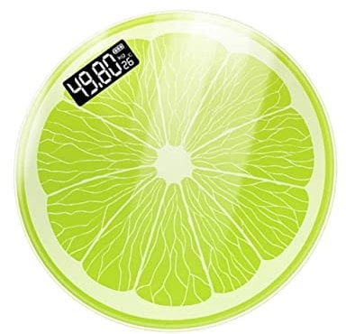 BCOATH Digitale Körpergewichtswaage Zitronenform Kompakt 28x28cm Präzise Messung Stabile Elektronische Waage Für Gesundheitskontrolle Zuhause Sportliche Nutzer