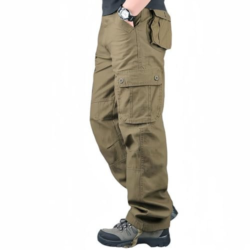 Digralne Pantalon Cargo Militaire Homme - Pantalon De Travail En Coton Pour Extérieur Avec Nombreuses Poches - Style Ranger