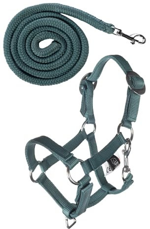 HKM Kinder Hobby Horsing Basic Halfter und Strick, Türkis, One Size
