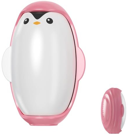 Penguin Hair Sticky, Penguin Shape Reusable Lint Roller Ball, Portable Mini Washable Lint Roller Portable Lint Remover for Clothes Furniture Dog Cat Hair (Pink)