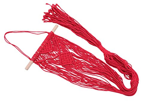 POPETPOP 6 Macetas Rojas Hechas A Mano Cestas Tejidas para Colgar En La Pared Decoración Elegante Y Práctica para El Hogar para Cualquier Ocasión.